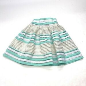 Emma & Elsa Striped‎ Skirt Teal Blue Striped, 10/12